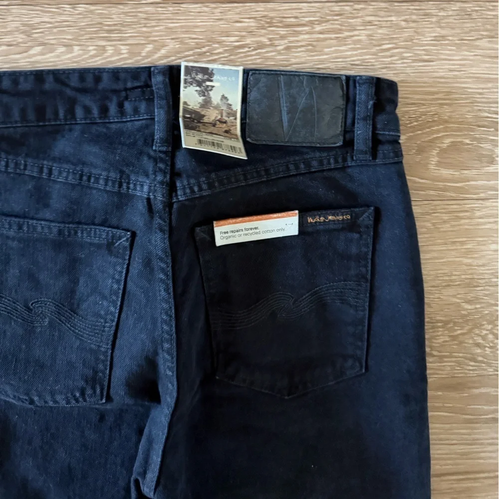 Nudie Jeans Men's Dark Black Skinny Jeans W26 X L30